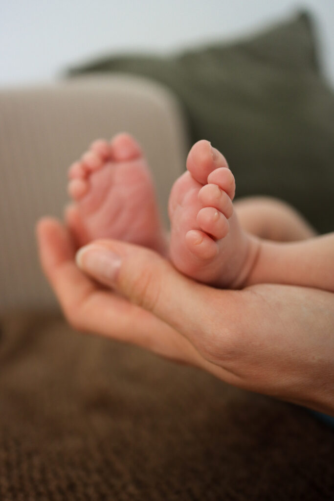 Baby Fotoshooting - Foto von den Füßen eines Babys Foto von den Füßen eines Babys