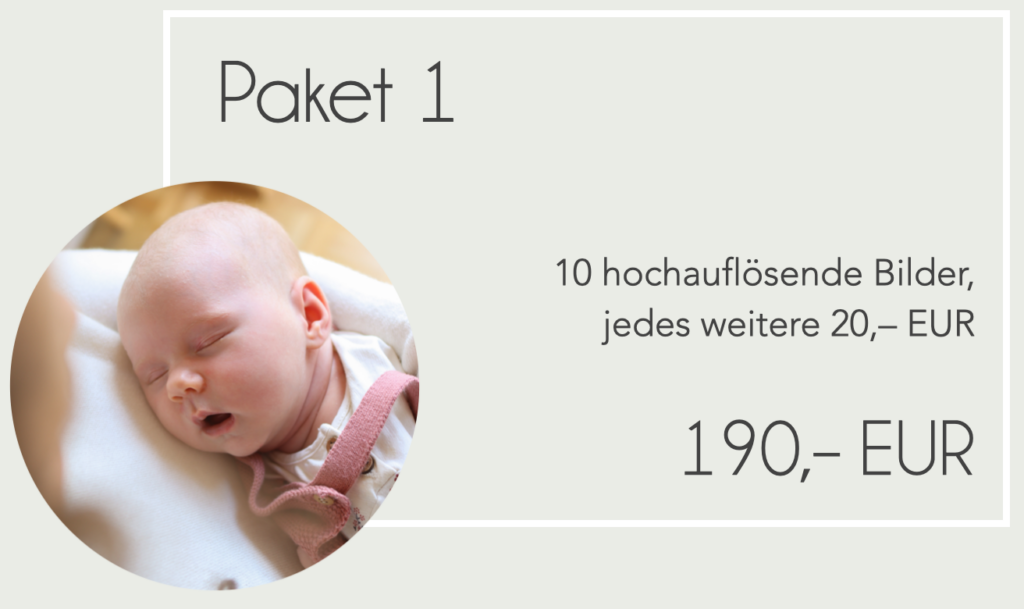 Neugeborenen Fotos - Übersicht des Bildpakets 1 Übersicht des Bildpakets 1
